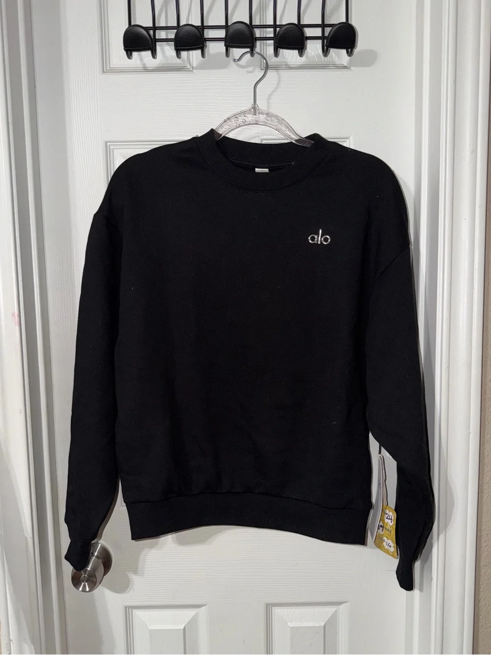 ALO Black Crewneck Sweater-Black Small